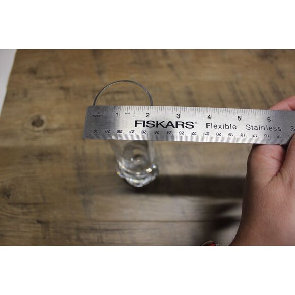 Daum France mid century modern abstract bulb base crystal‎ vase signed - Picture 12 of 16